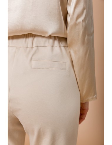 Rechte broek van Milano-tricot met elastiek aan de achterkant Maryley