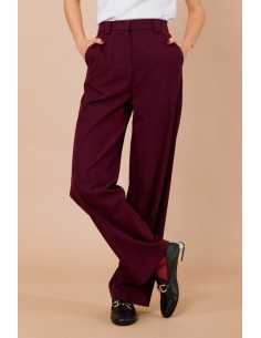Rechte broek met riemlussen Maryley