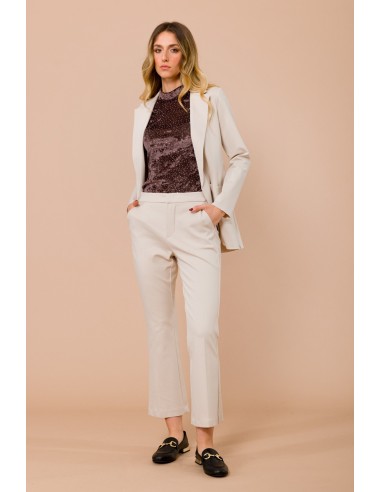 Trompetbroek van Milano-tricot met Franse zakken Maryley