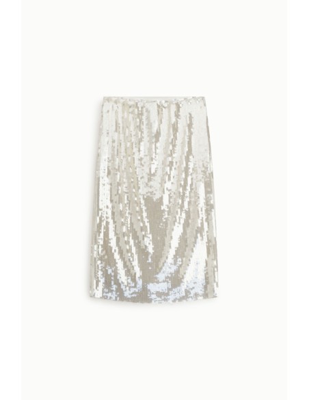 Dixie midi-rok met pailletten en hoge taille