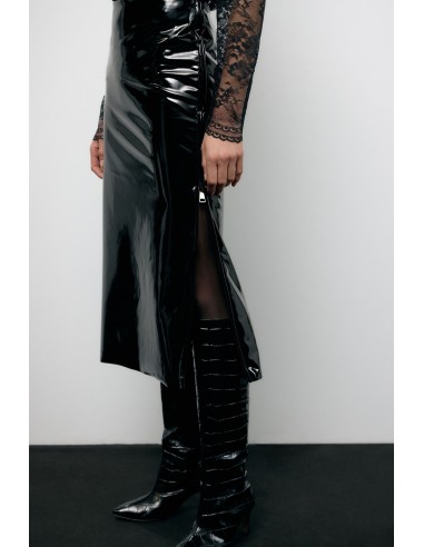 Midi-rok met hoge taille en zijsplit van Dixie