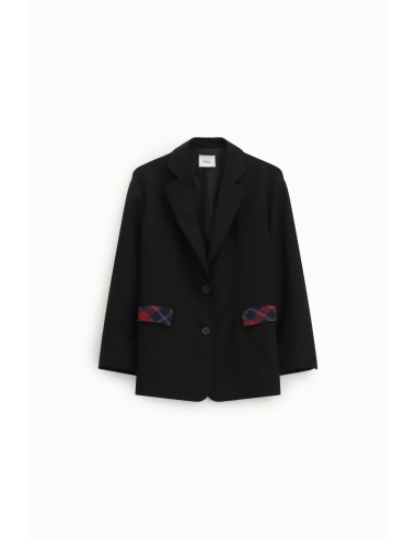 Blazer met geruit patroon, zakken en knoopsluiting Dixie