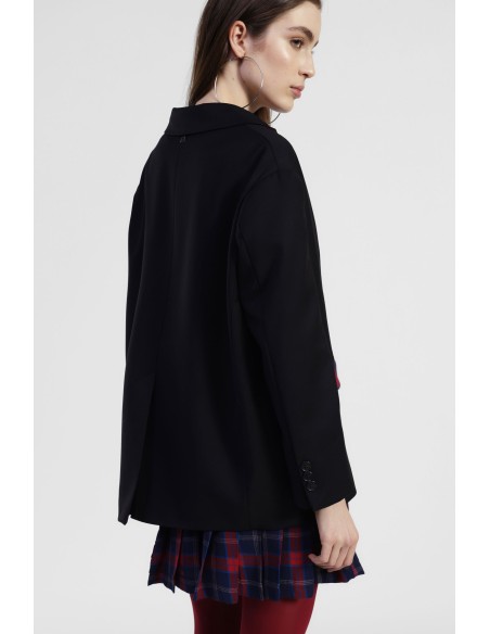 Blazer met geruit patroon, zakken en knoopsluiting Dixie