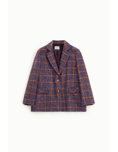 Geruite blazer met zakken en knopen aan de voorkant Dixie