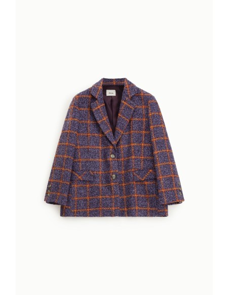 Geruite blazer met zakken en knopen aan de voorkant Dixie