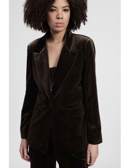 Fluwelen blazer met klepzakken Dixie