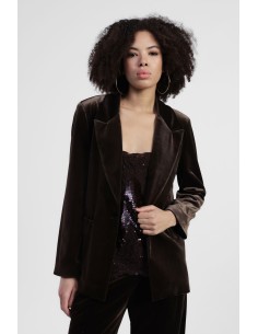 Fluwelen blazer met klepzakken Dixie