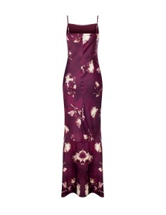 Lange zeemeerminjurk van satijn met bloemenprint van Rinascimento 2