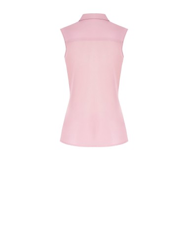 Georgette blouse met volant en juweelknopen Rinascimento