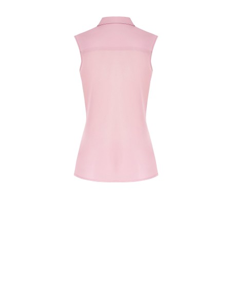 Georgette blouse met volant en juweelknopen Rinascimento