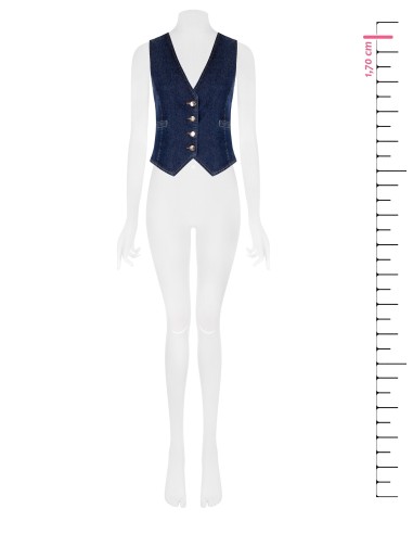 Stretchdenim gilet Rinascimento