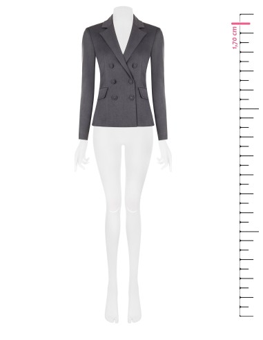 Getailleerde blazer met dubbele rij knopen van viscose-polyestermix van Rinascimento
