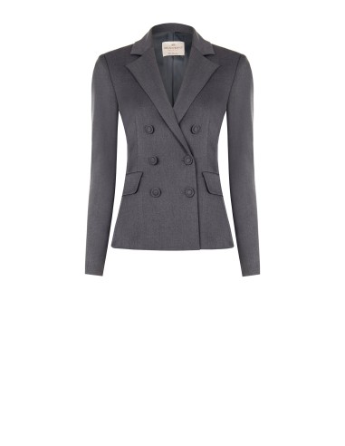 Getailleerde blazer met dubbele rij knopen van viscose-polyestermix van Rinascimento
