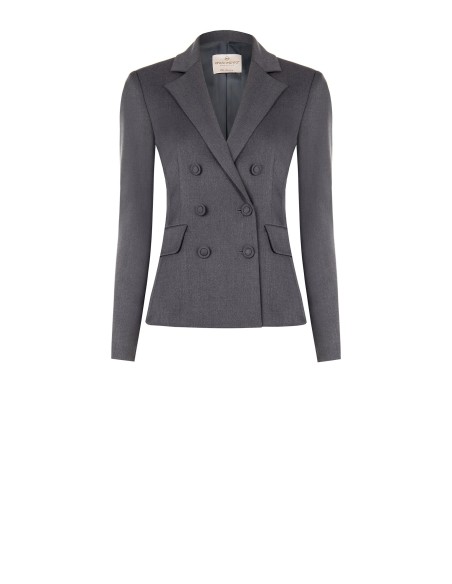Getailleerde blazer met dubbele rij knopen van viscose-polyestermix van Rinascimento