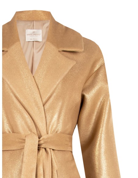 Lange jas met glitterafwerking en maxi-zakken Rinascimento