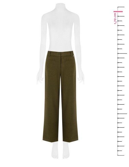 Rechte cropped broek met zakken aan de voorkant Rinascimento