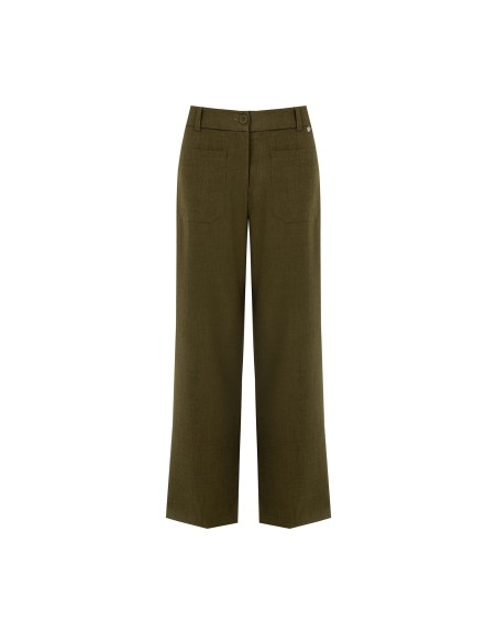 Rechte cropped broek met zakken aan de voorkant Rinascimento
