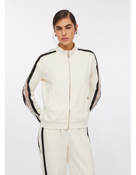 Katoenen sweater met kant Liu Jo