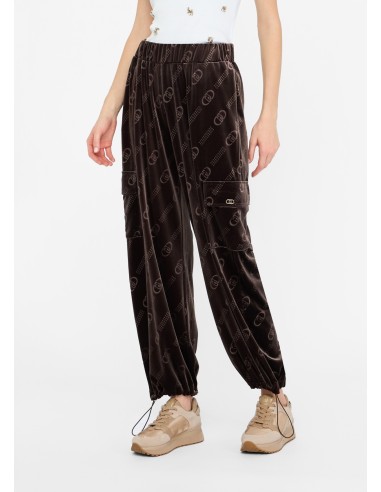 Joggingbroek van chenille met Liu Jo-logo