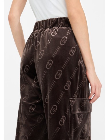 Joggingbroek van chenille met Liu Jo-logo