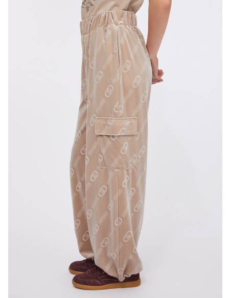 Joggingbroek van chenille met Liu Jo-logo
