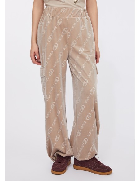 Joggingbroek van chenille met Liu Jo-logo