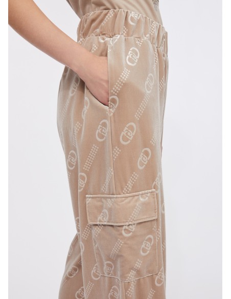Joggingbroek van chenille met Liu Jo-logo