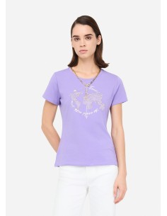 Liu Jo T-shirt met gelamineerde print
