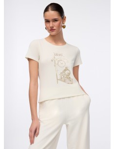 Liu Jo T-shirt met gelamineerde print