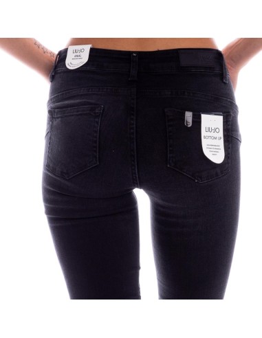 Skinny jeans van denim met Swarovski van Liu Jo