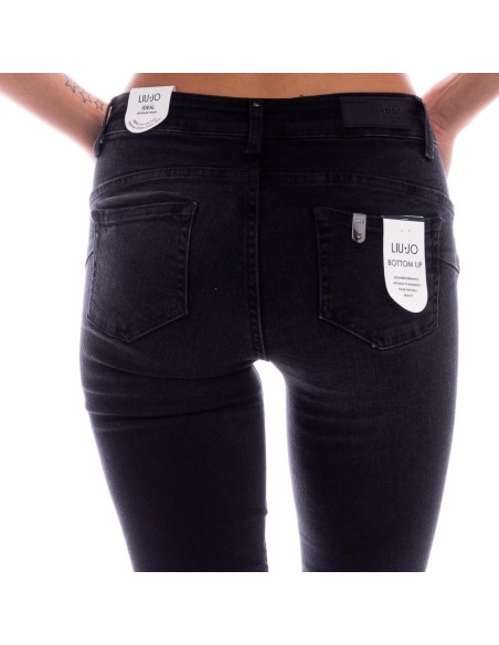 Skinny jeans van denim met Swarovski van Liu Jo