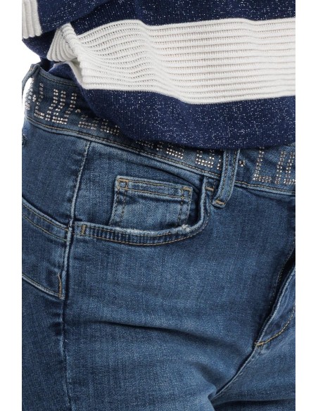 Denim met strass-bustier Liu Jo