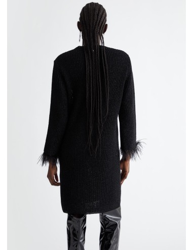 Gebreide jurk met lurex en veren van Liu Jo