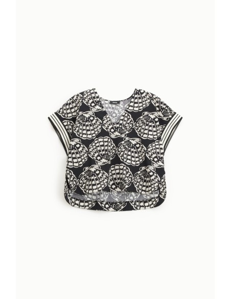 Dixie-shirt met schelpenmotief