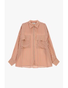 Oversized gestreept overhemd met borstzakken Dixie
