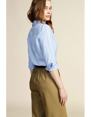Dixie-blouse met juweelkraag en lange mouwen