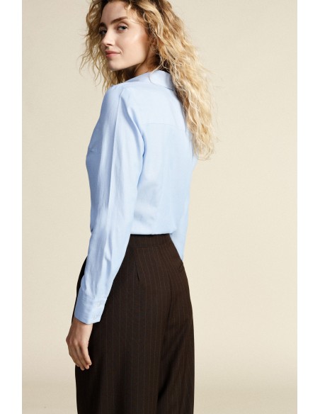Dixie-shirt met klassieke kraag en verborgen knopen
