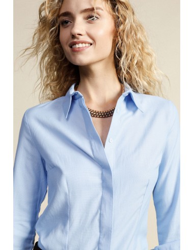 Dixie-shirt met klassieke kraag en verborgen knopen