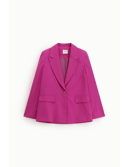 Dixie blazer met één rij knopen en klepzakken