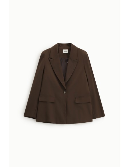 Dixie blazer met één rij knopen en klepzakken