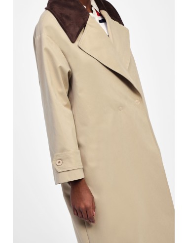 Lange trenchcoat met contrasterende details Dixie