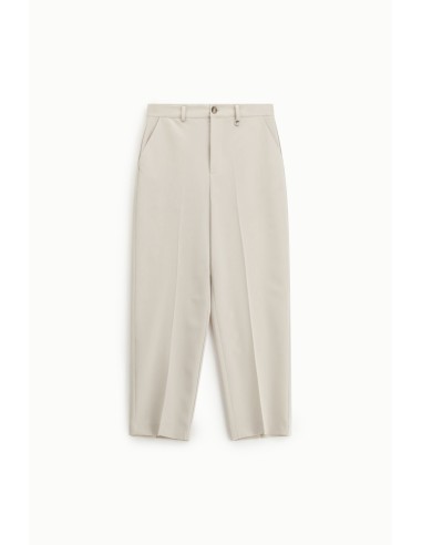 Dixie cropped broek met hoge taille en vouw aan de voorkant