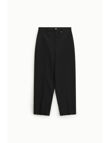 Dixie cropped broek met hoge taille en vouw aan de voorkant