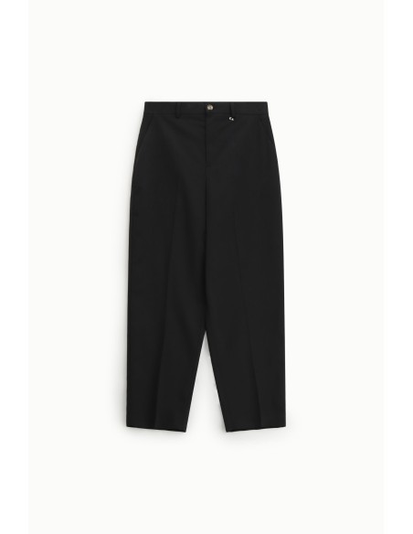 Dixie cropped broek met hoge taille en vouw aan de voorkant