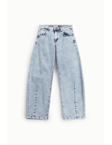 Dixie-jeans met wijde pijpen en contrasterende naden aan de voorkant