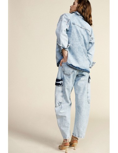 Balloon-fit jeans met cargozakken en Dixie-riem
