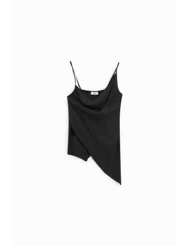 Asymmetrische top met drapering en dunne schouderbandjes Dixie