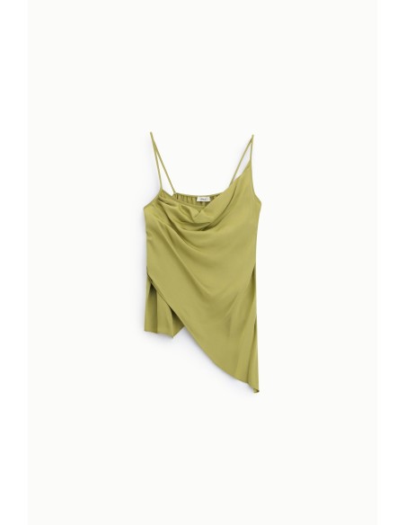 Asymmetrische top met drapering en dunne schouderbandjes Dixie