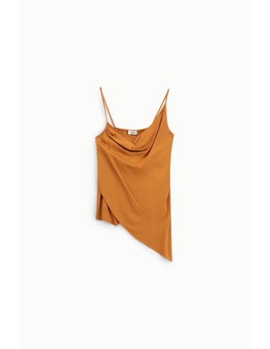 Asymmetrische top met drapering en dunne schouderbandjes Dixie