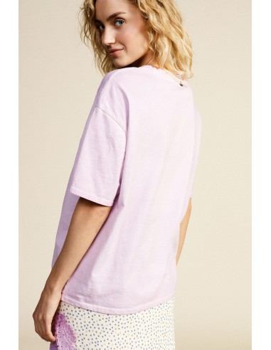 Ruim T-shirt met NYC-print en ronde hals Daily Dixie